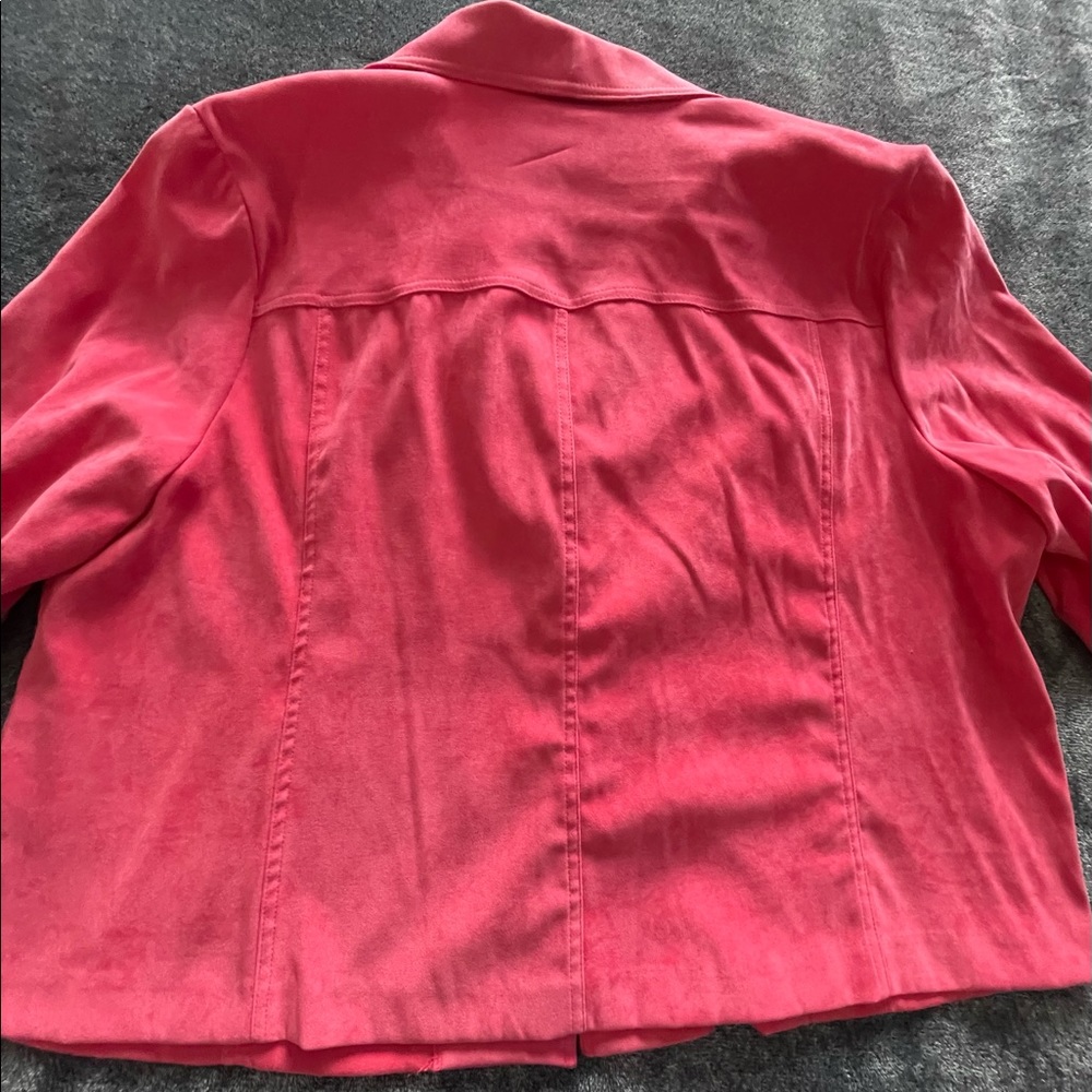 Cato Jacket Women's 24W Red Collared 3/4 Sleeve P - Picture 2 of 11
